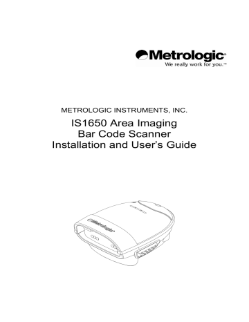 Metrologic FOCUSE IS1650 Installation and User Manual | Manualzz