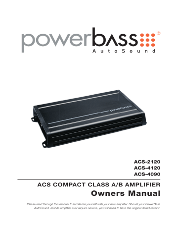 PowerBass ACS-4120 4ch Compact Amplifier Owner Manual | Manualzz