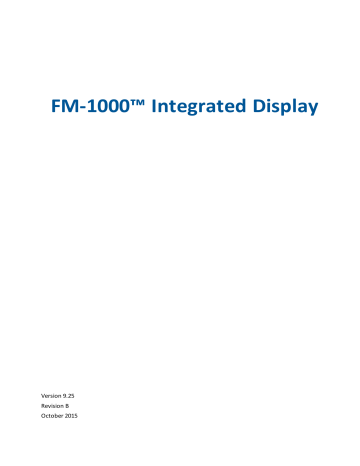 Trimble FM-1000 Integrated Display User Guide | Manualzz