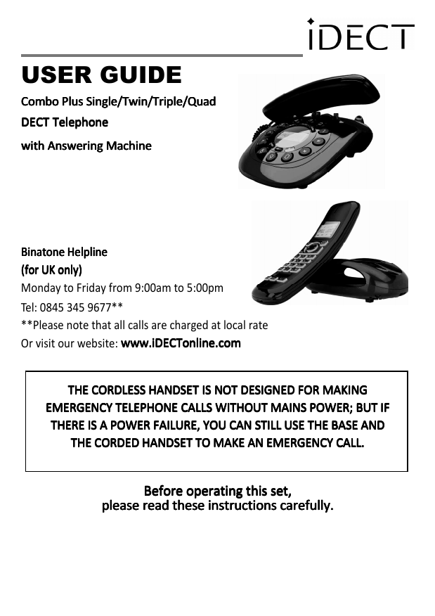 Idect Cordless Phone With Answer Machine Manual edu.svet.gob.gt