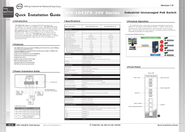 ORiNG IPS-1042FX-24V Series Quick Installation Manual | Manualzz