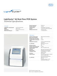 Roche LightCycler 96 - Specification