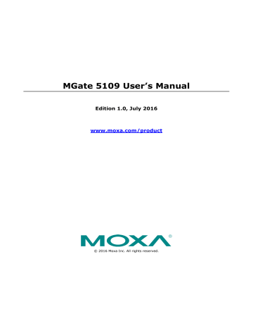 MGate 5109 User`s Manual | Manualzz