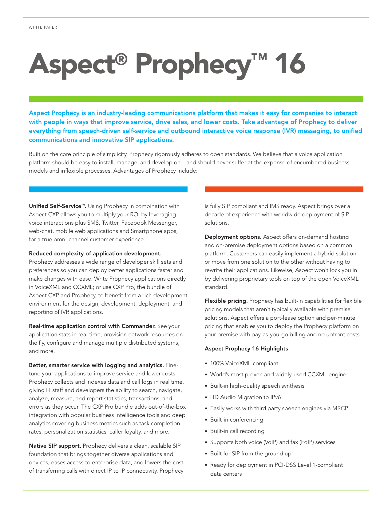 Aspect® Prophecy™ 25  Manualzz