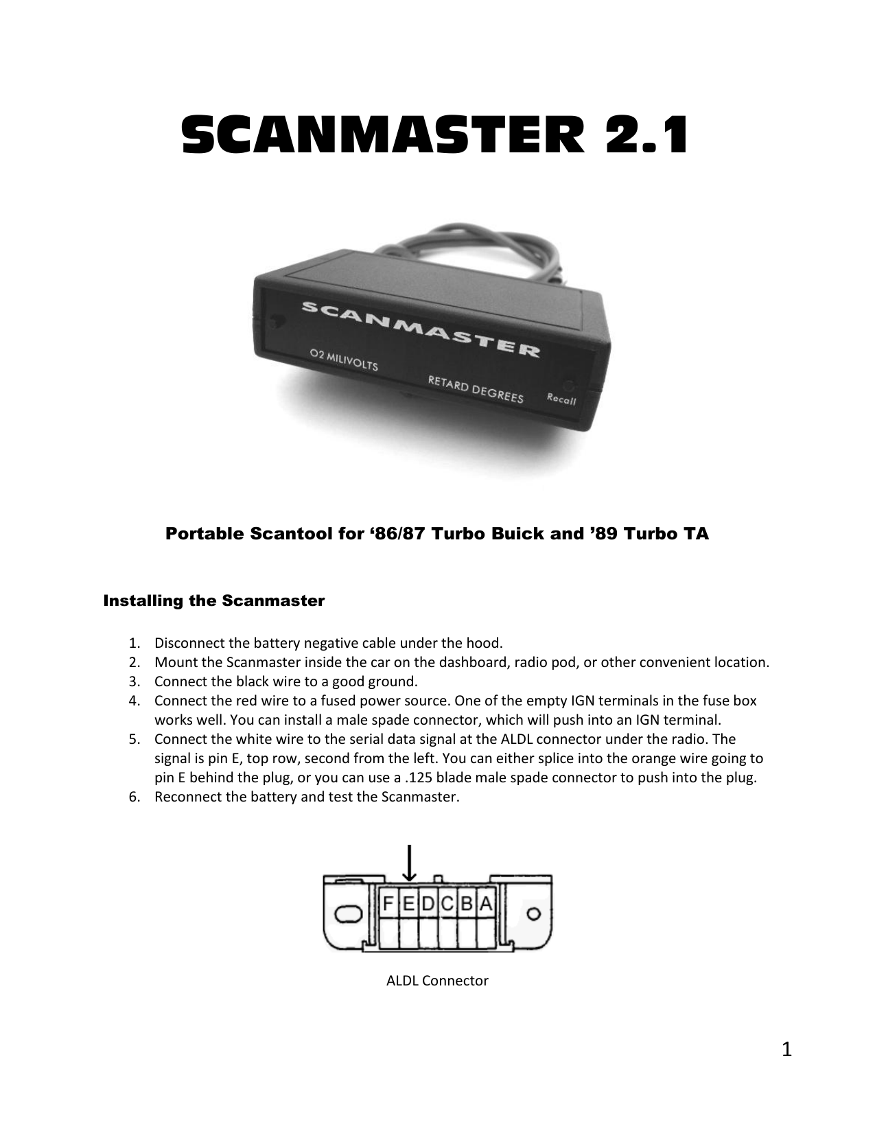 scanmaster 2.1 instructions