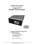 Teledyne 9110T Nitrogen Oxides Analyzer Instruction manual