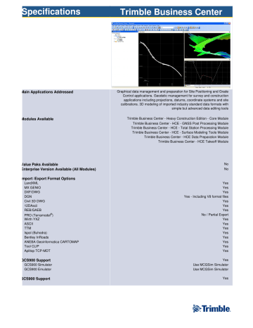 trimble business center dwg export