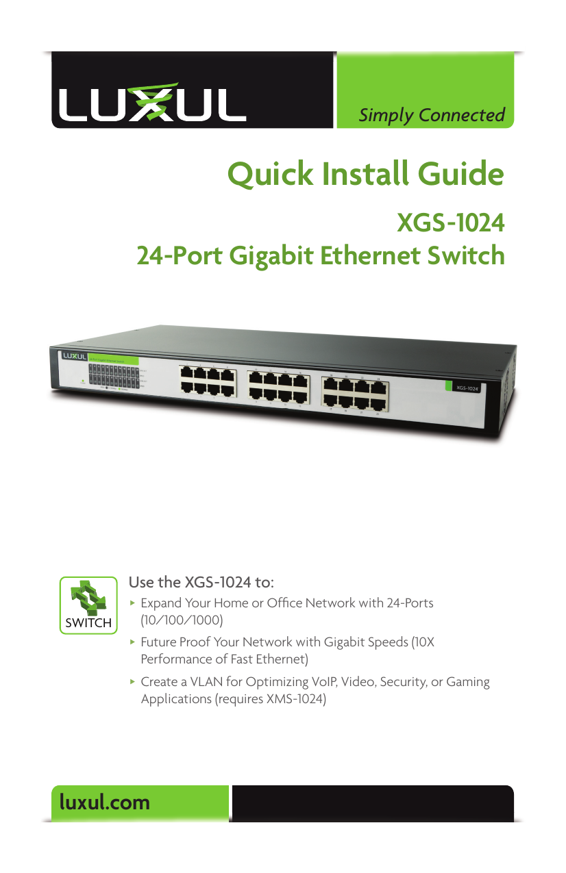 Luxul XGS 1024 24-port gigabit switch 