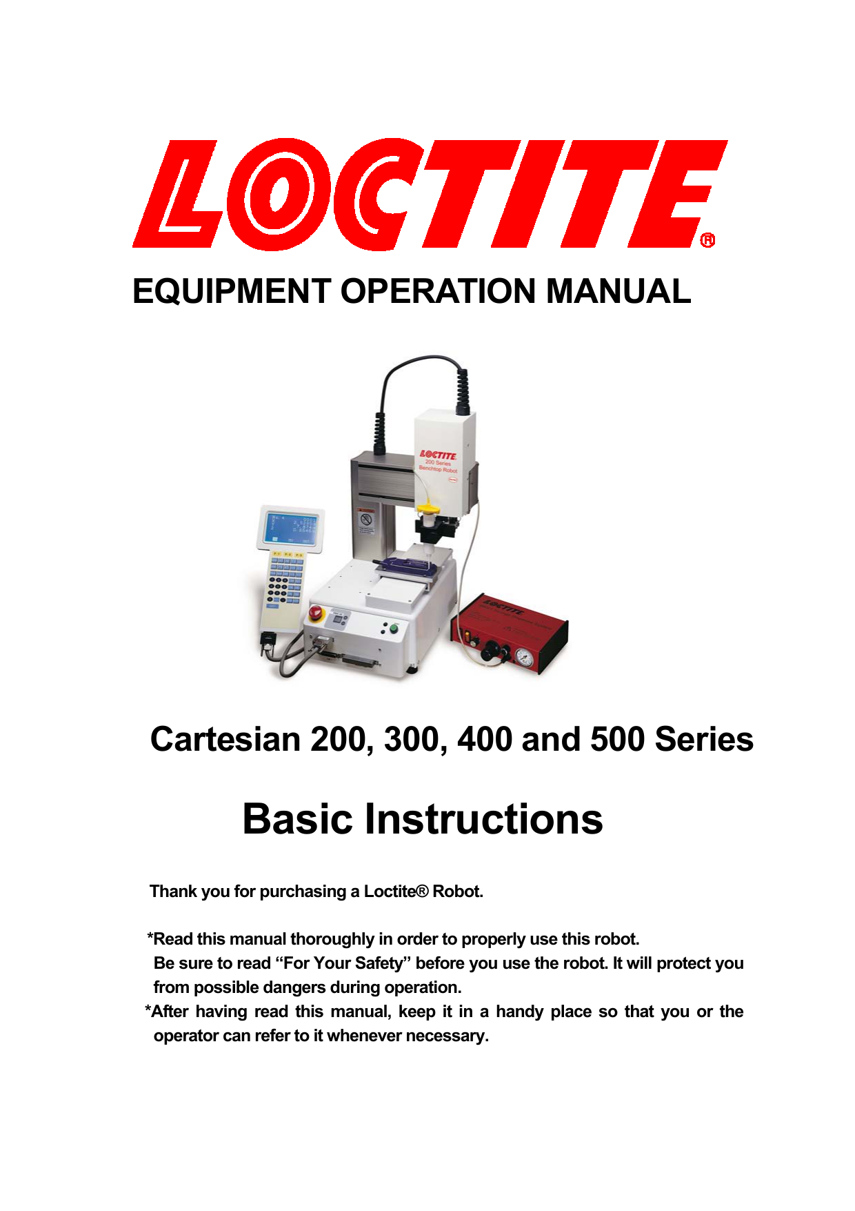 Basic Instructions Loctite® Equipment Manualzz
