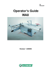 ALTENDORF WA8 Operator's Guide