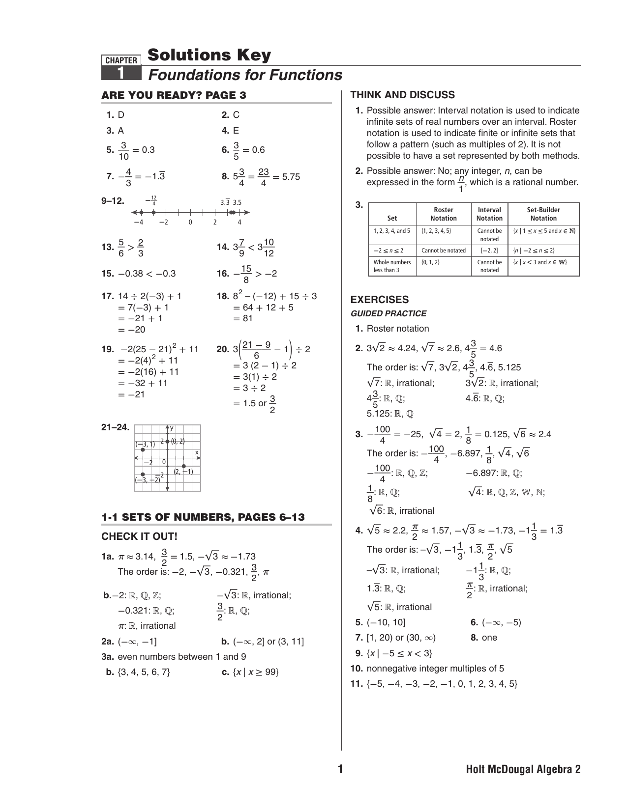 Solutions Key 1 Manualzz