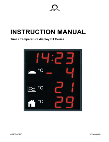 Mobatime DT.100/57.1C.2T Instruction manual | Manualzz