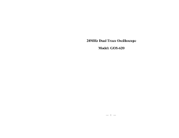 Dual Trace Oscilloscope GOS-620 User Manual