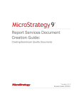 MicroStrategy 9.3.1 Report Services Document Creation Guide | AI Chat &amp; PDF Download