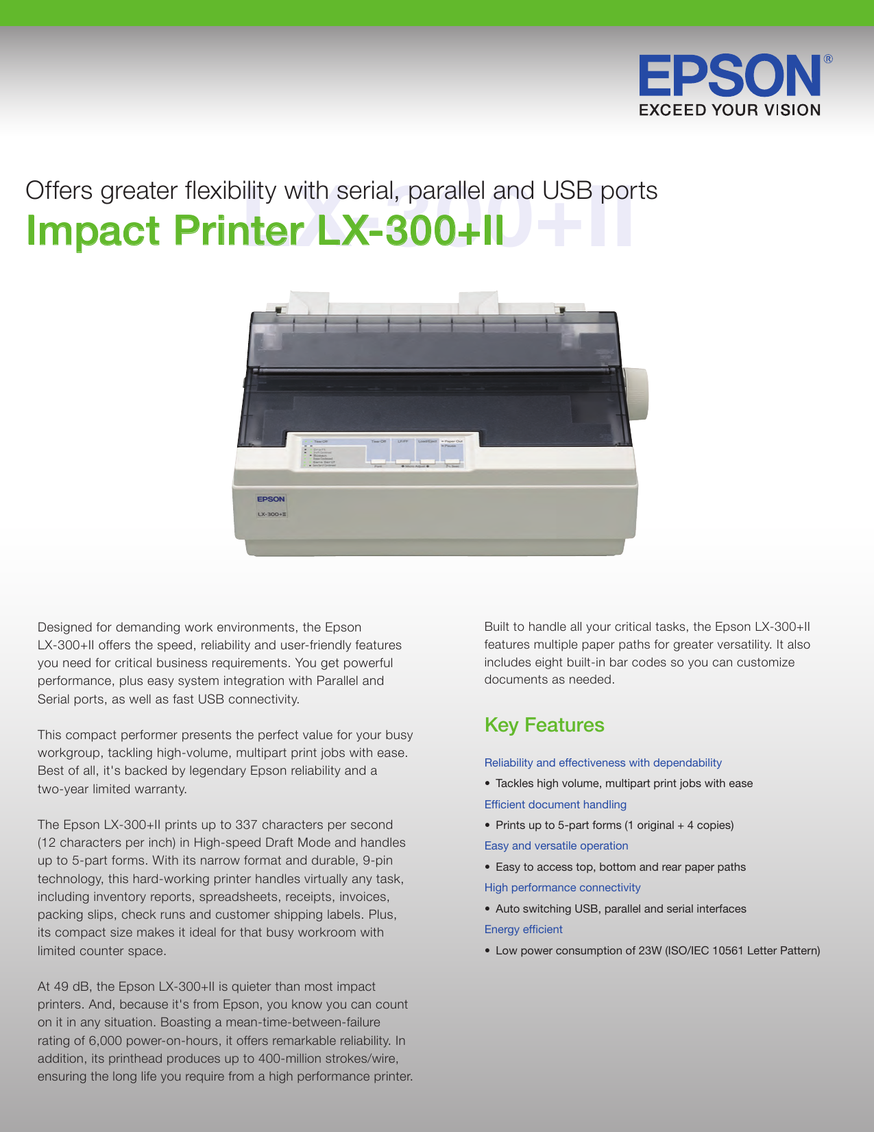 epson lx 300 dot matrix printer price