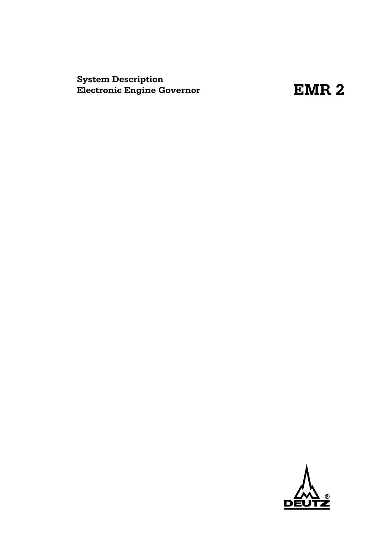 Deutz Emr2 Wiring Diagram - Wiring Diagram