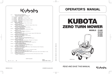 kubota z121s drive belt replacement