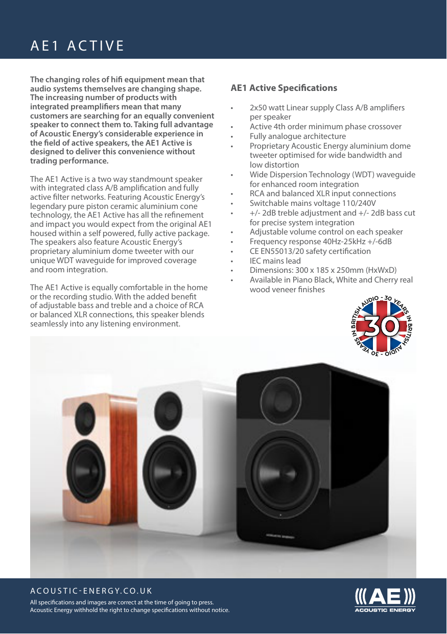 acoustic energy active