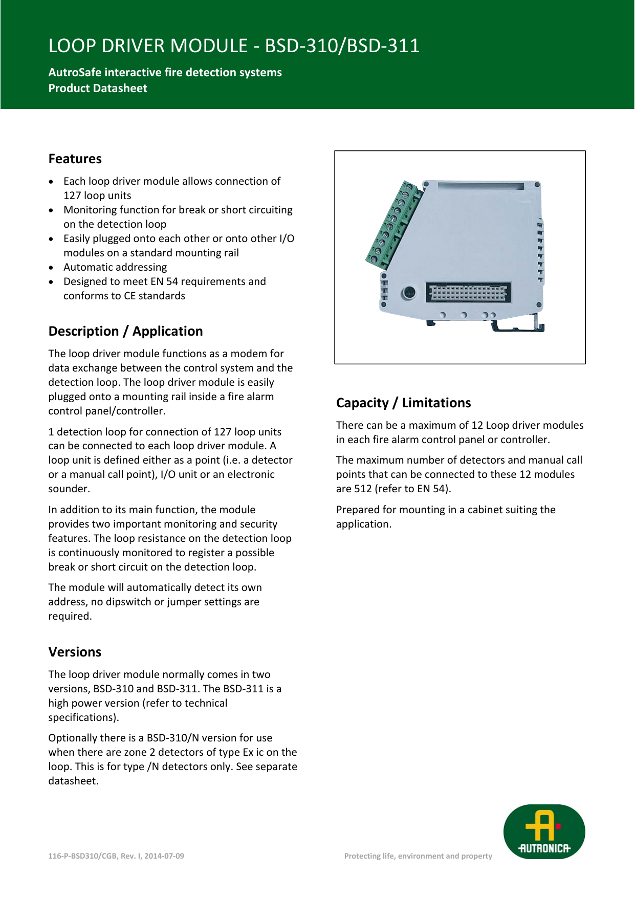 Loop Driver Module Bsd 310 Bsd 311 Manualzz