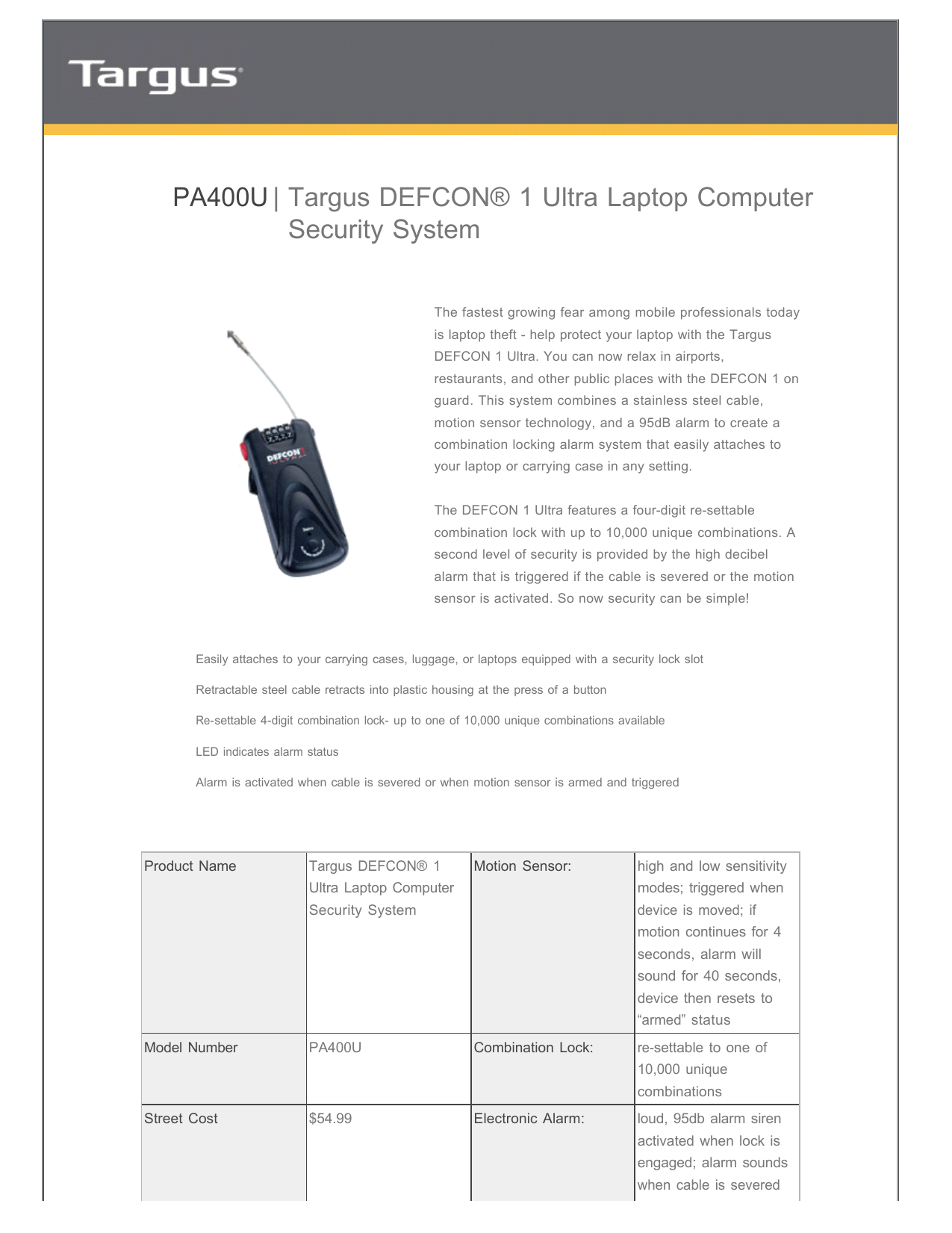 Defcon Cl Computer Lock Change Code Https Www Targus Com Br Downloads