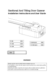 ForceDoor FS 1000 Installation Instructions And User Manual