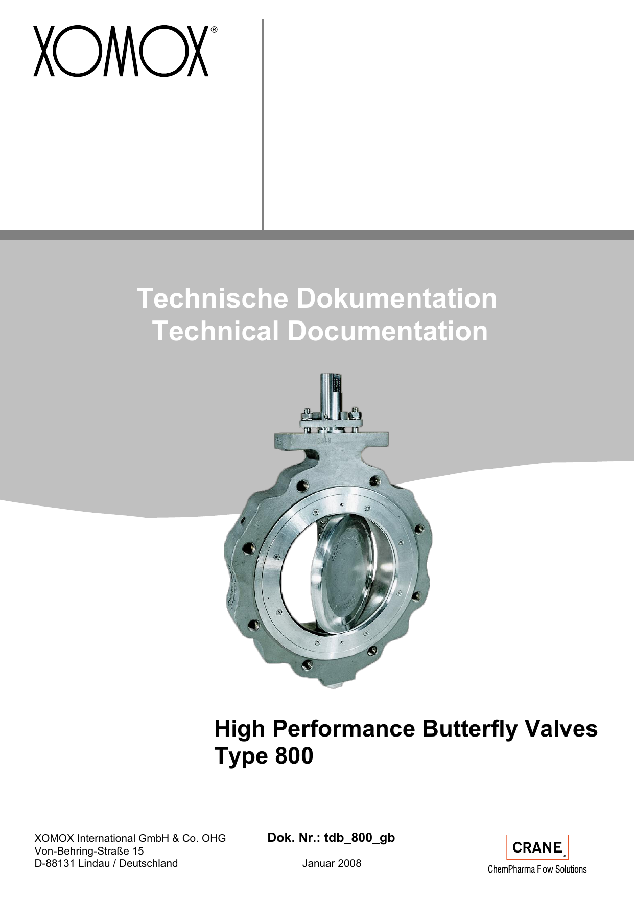 XOMOX® High Performance Butterfly Valves Type 800 Manualzz