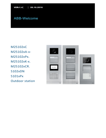ABB-Welcome M25102xC M25102xA-x- M25102xPx. M25102xK | Manualzz