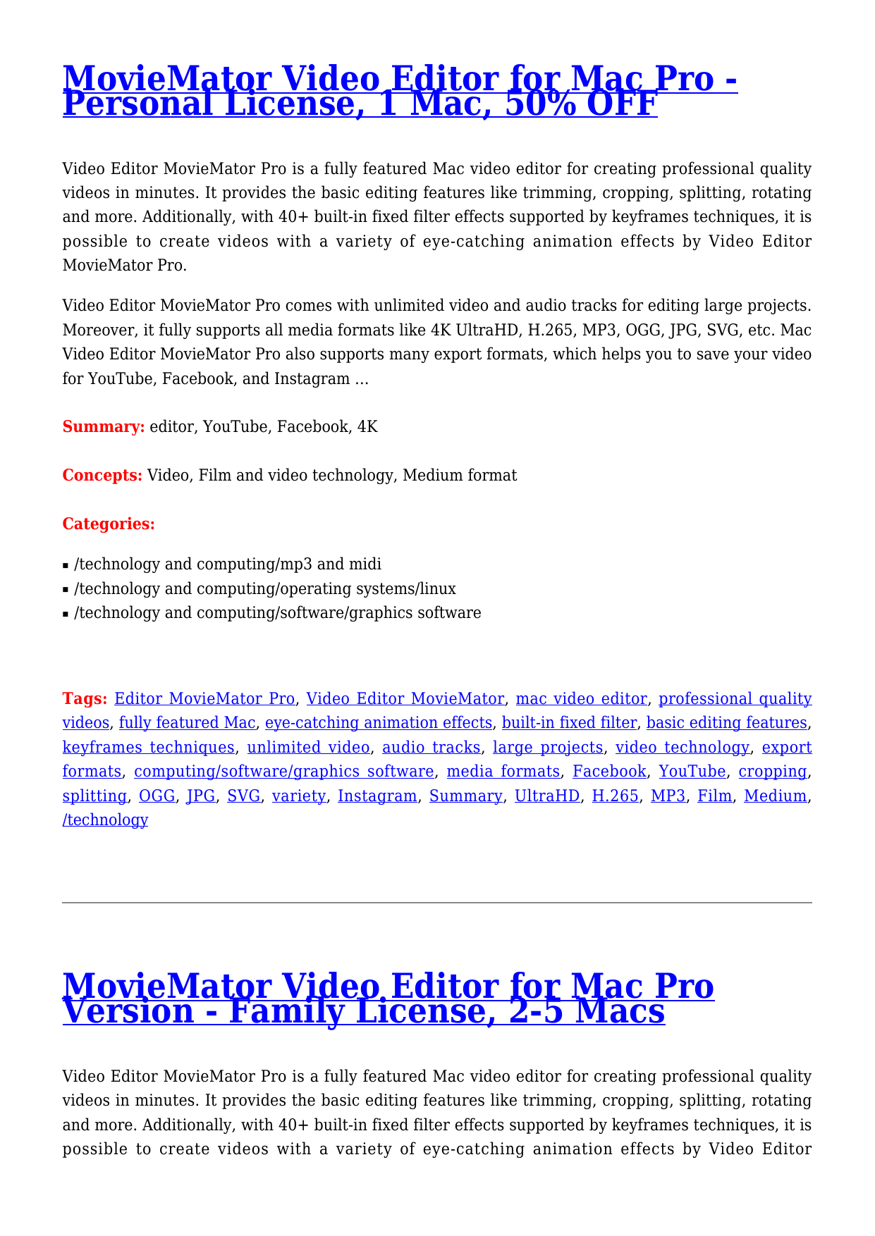 basic film editing software for mac