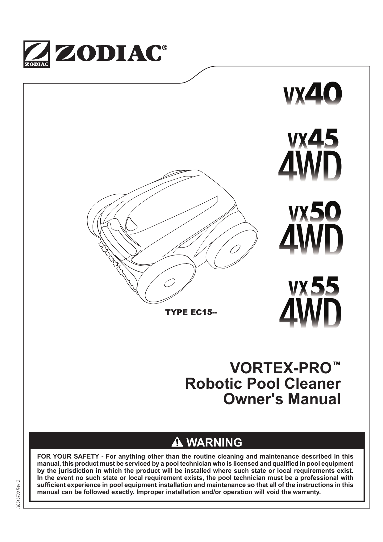 VORTEXPRO™ Robotic Pool Cleaner Owner`s Manual Manualzz