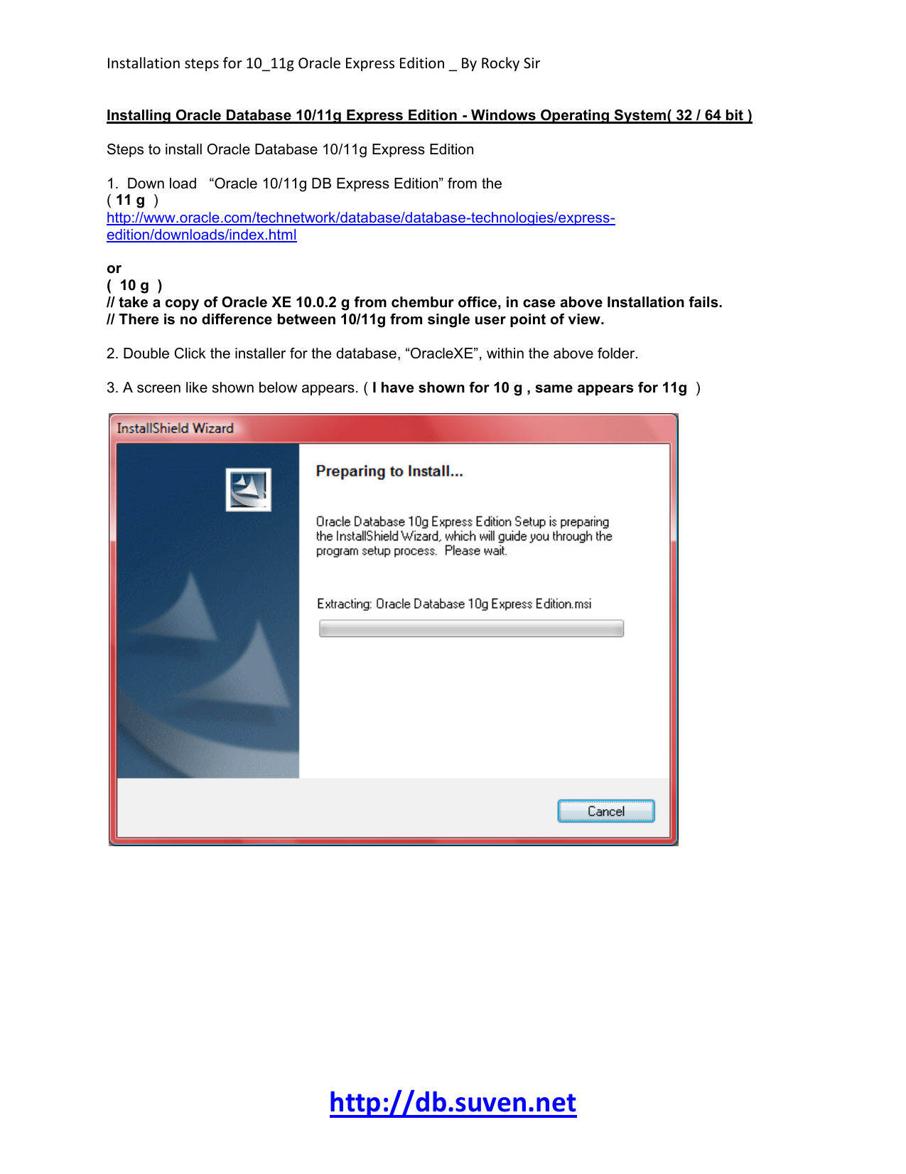 oracle 10g download windows 7