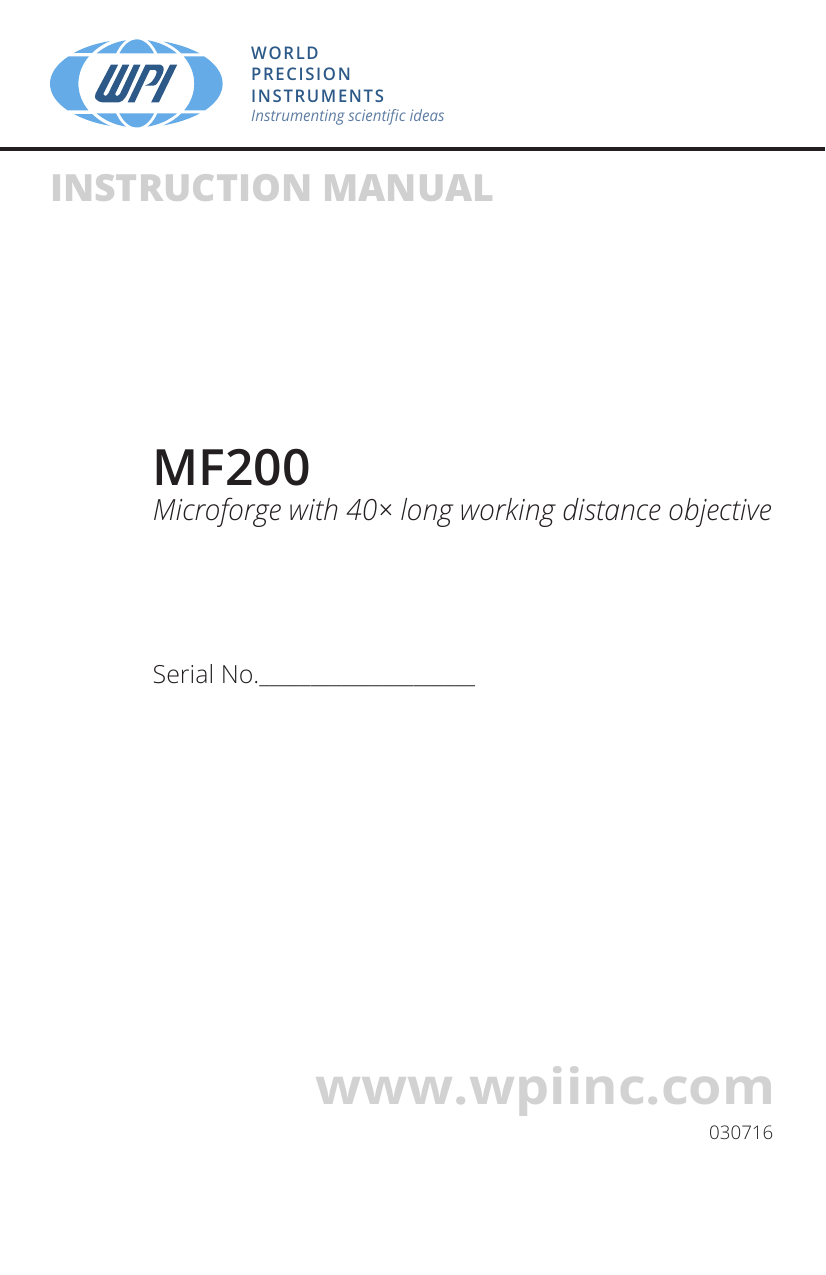 MF200 Microforge Instruction Manual | Manualzz