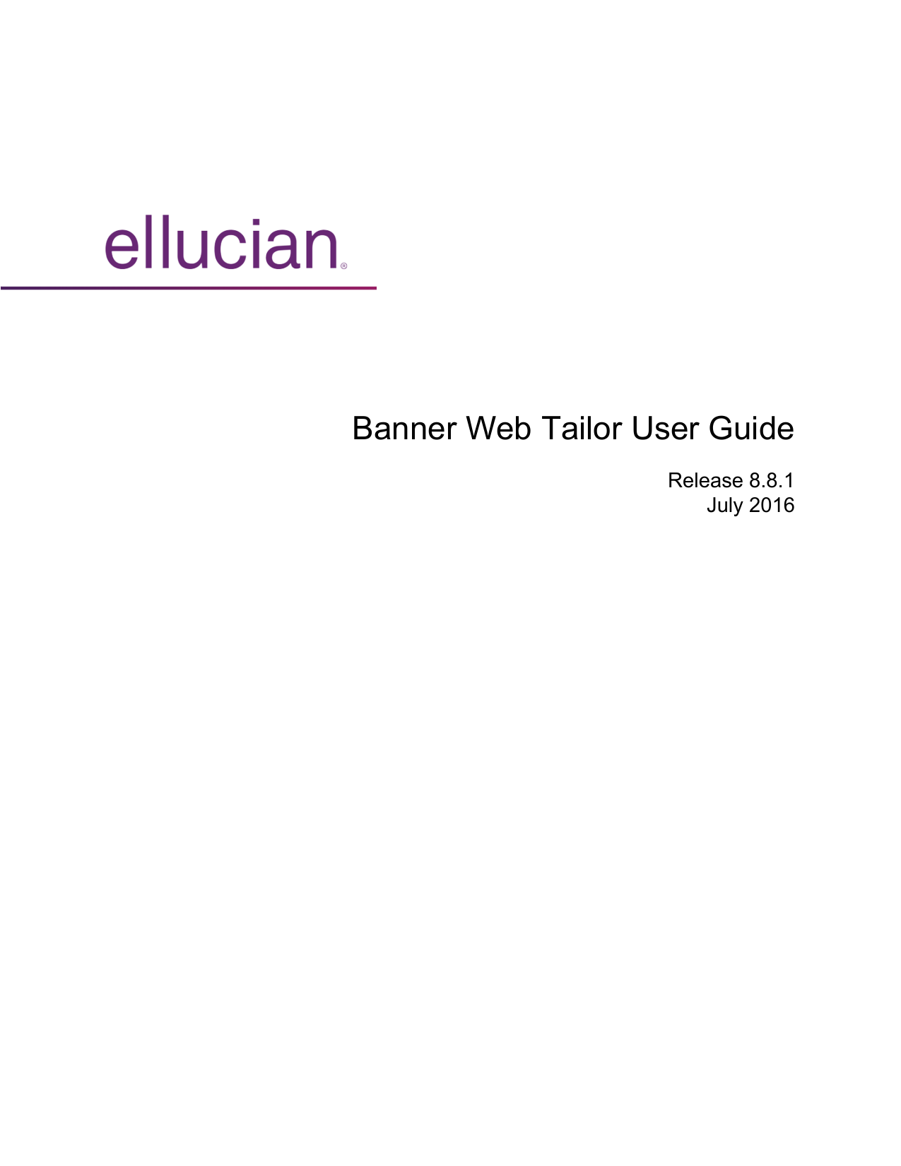 Banner Web Tailor User Guide Banner Self Manualzz
