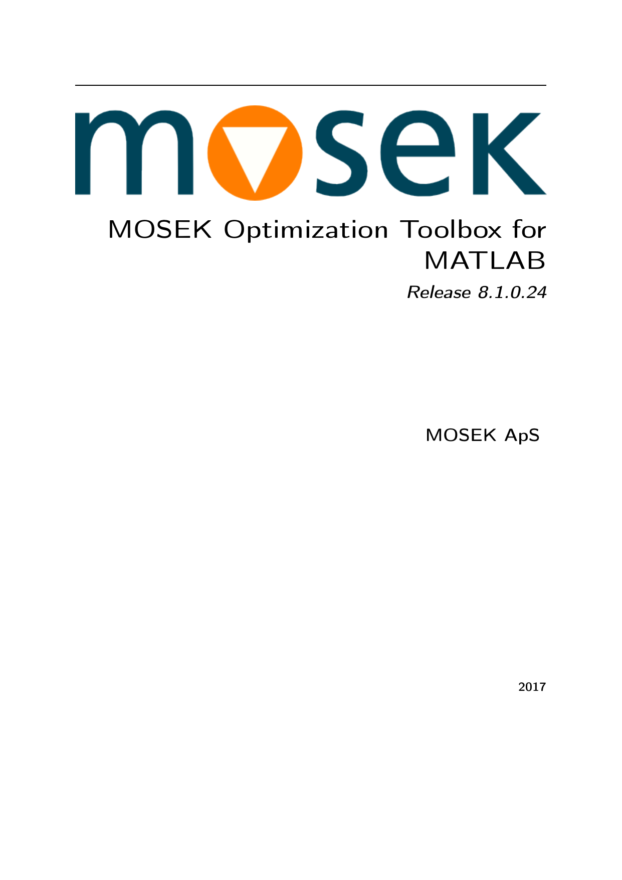 MOSEK Optimization Toolbox For MATLAB | Manualzz.com