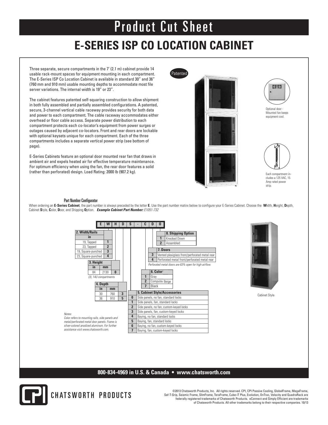 Product Cut Sheet Chatsworth Products Manualzz Com