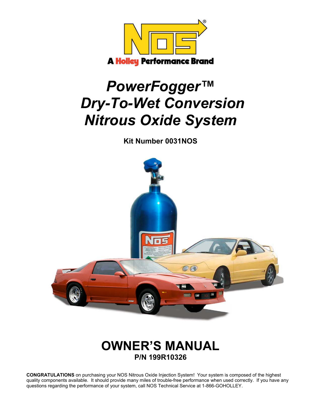 NOS 0031 Nitrous System Installation Instructions Manualzz