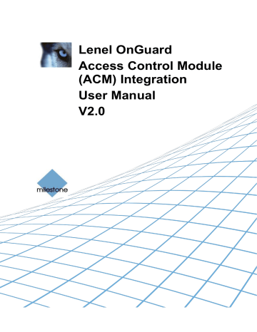 ACM Server: Lenel-OnGuard Plugin | Manualzz
