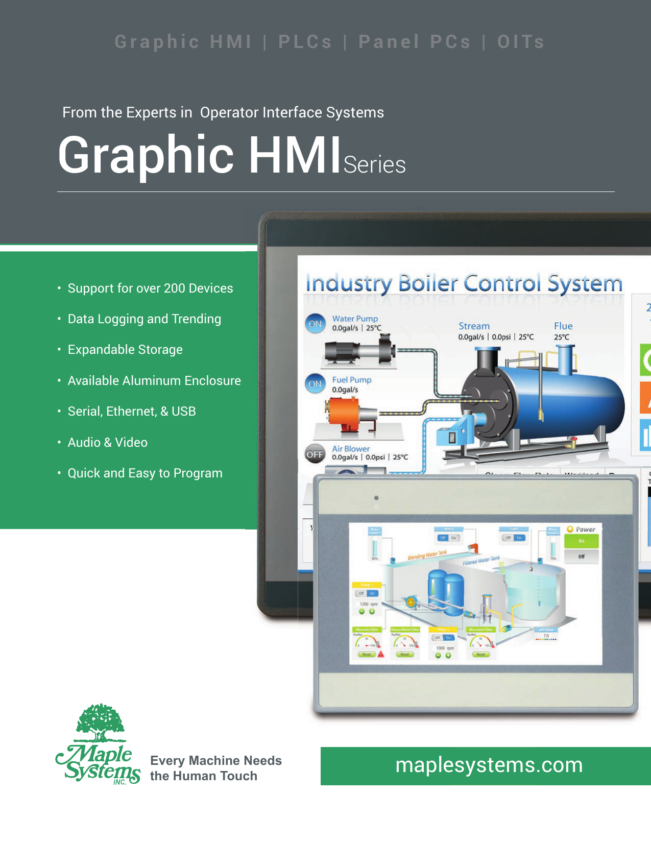 Https Www Maplesystems Com Content Common Brochures Maple Systems Touchscreen Hmi Series Brochure Pdf
