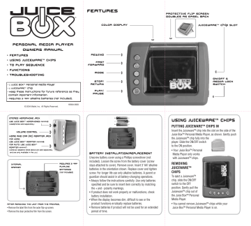 Mattel Juice Box Personal Media Player - New