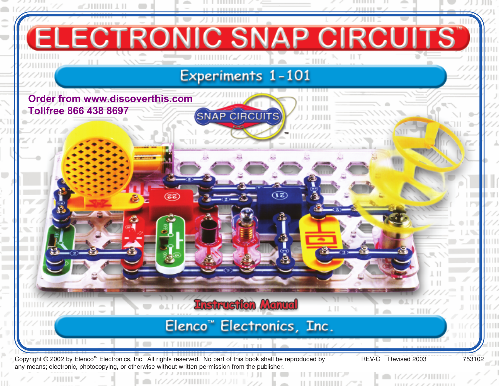Electronic Snap Circuits Experiments 1-101 Instruction Manual *BOOK ONLY* Elenco 