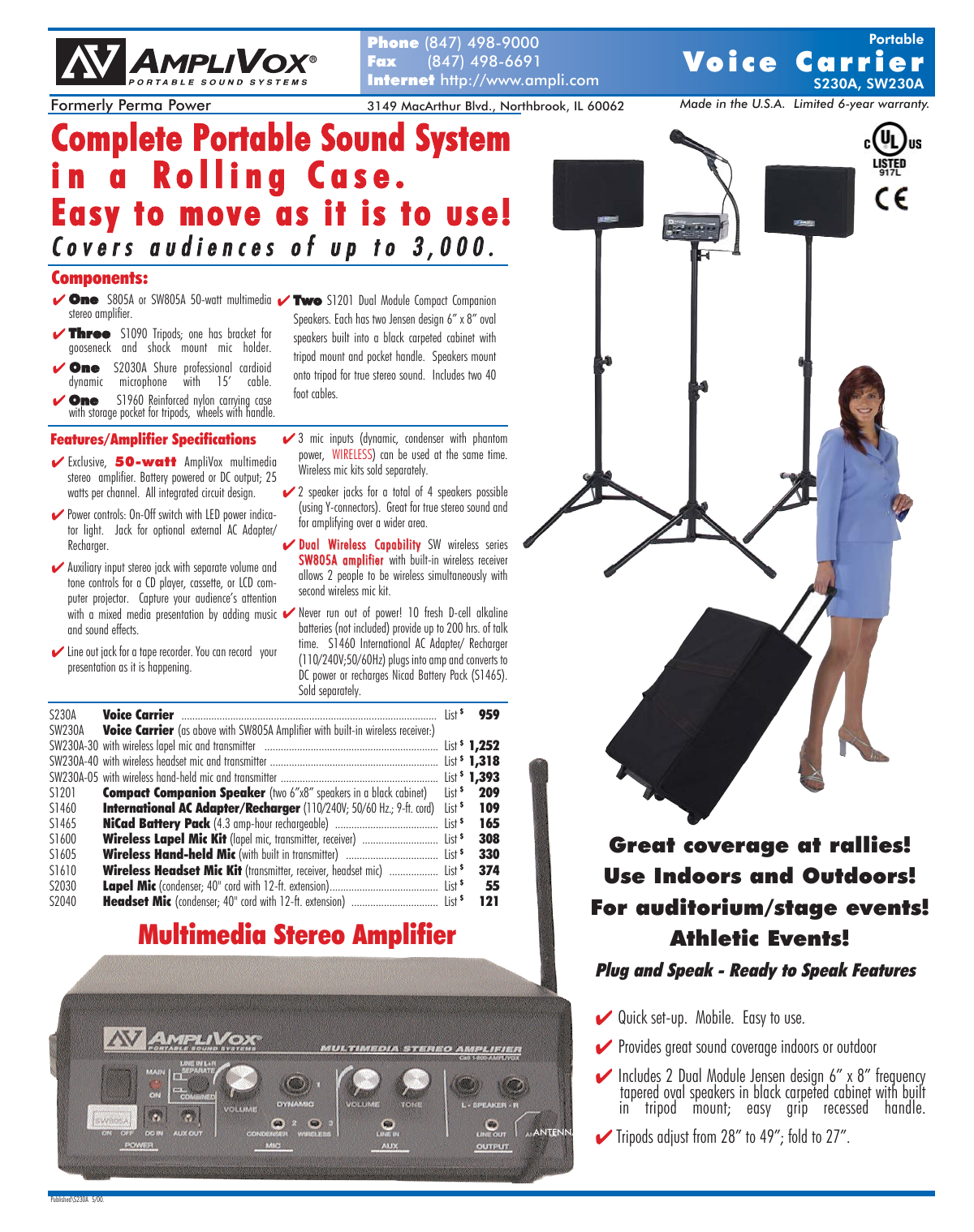 amplivox portable sound system