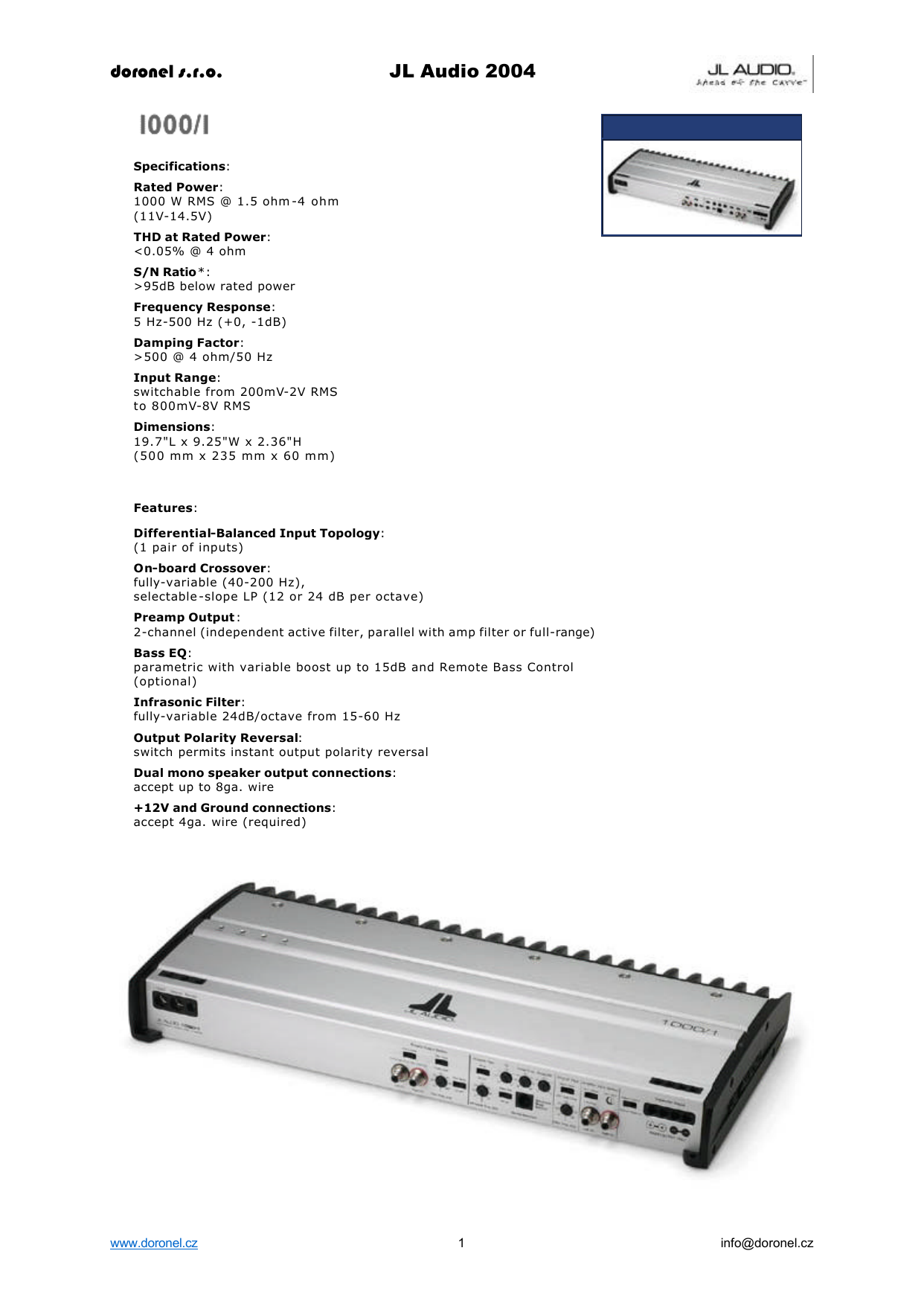 Doronel S R O Jl Audio 04 Manualzz