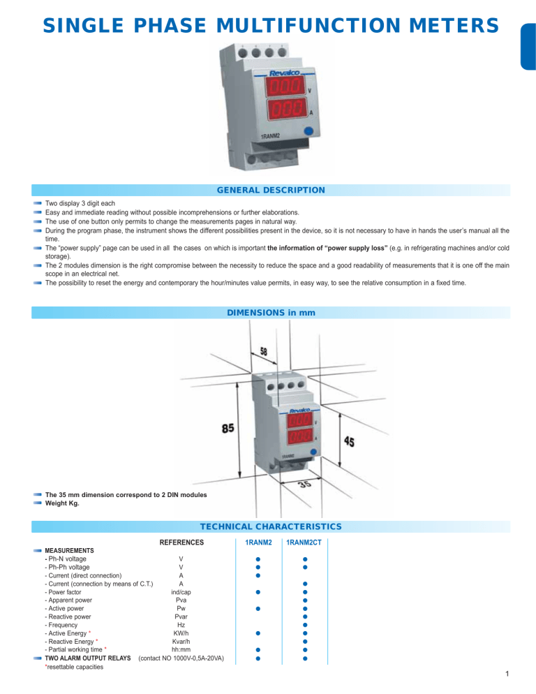 Single Phase Multifunction Meters Manualzz
