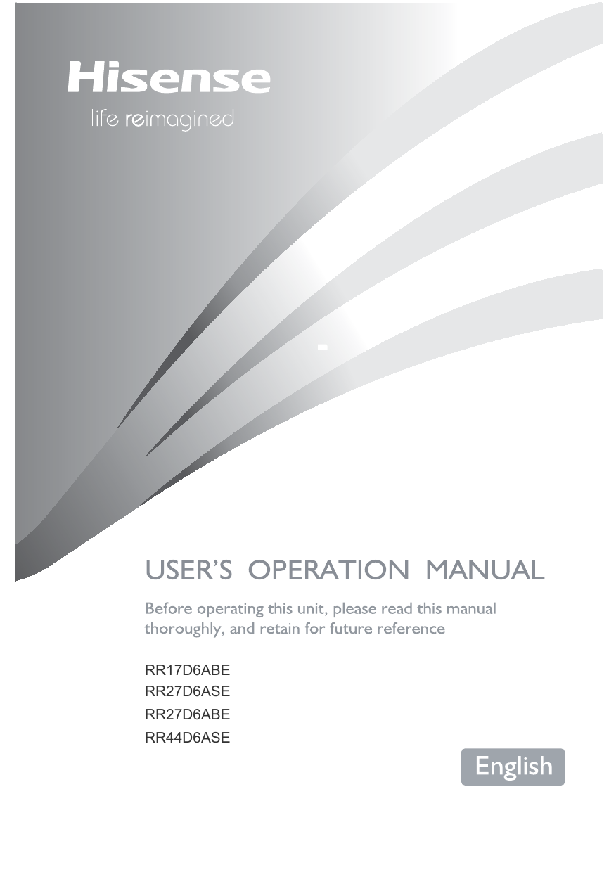 Hisense Rr27d6ase Rr17d6abe Refrigerator Rr17d6abe Rr27d6ase Rr27d6abe Rr44d6ase Rr44d6ase User Manual Manualzz