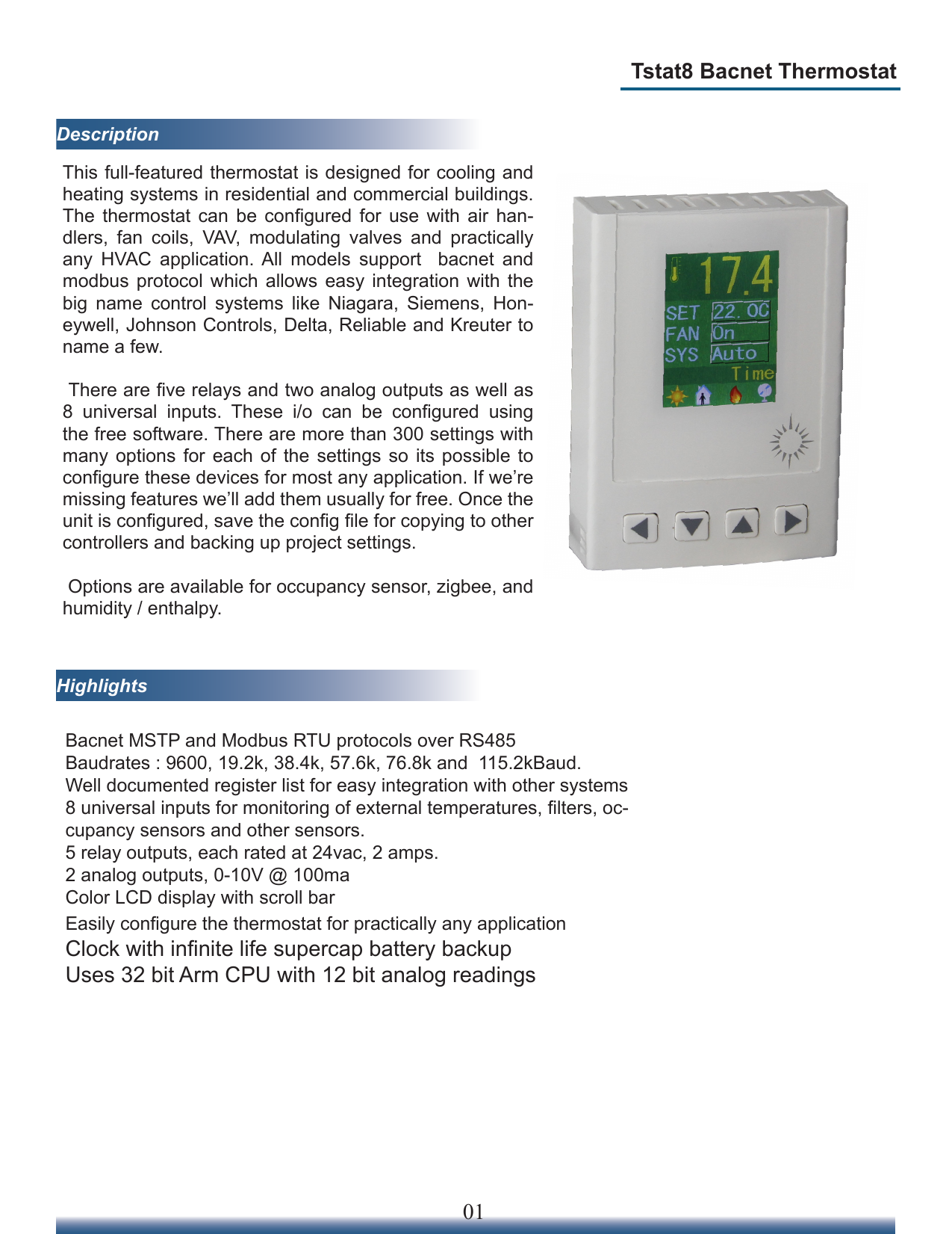 Tstat8 Bacnet Thermostat 01 Clock With Infinite Life Manualzz Tstat8 Bacnet Thermostat 01 Clock With Infinite Life Manualzz