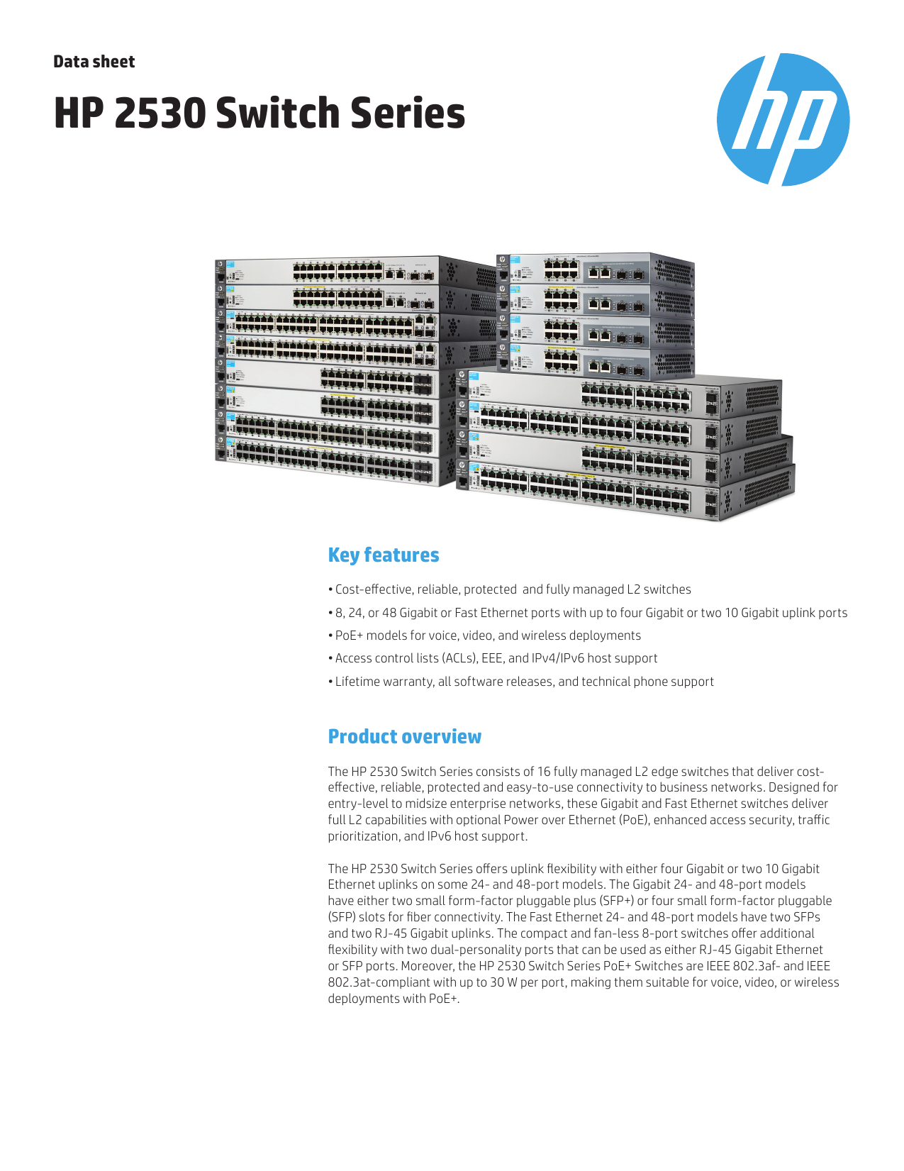 HP 253048G2SFP+ Network Switch Data Sheet Manualzz