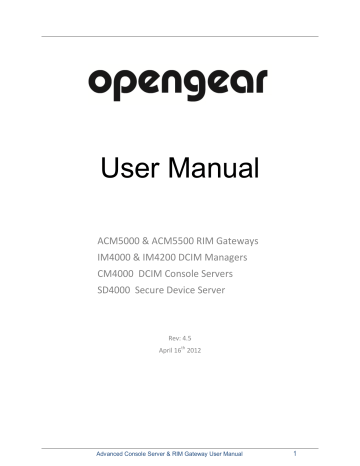 Opengear IM4200 User manual | Manualzz
