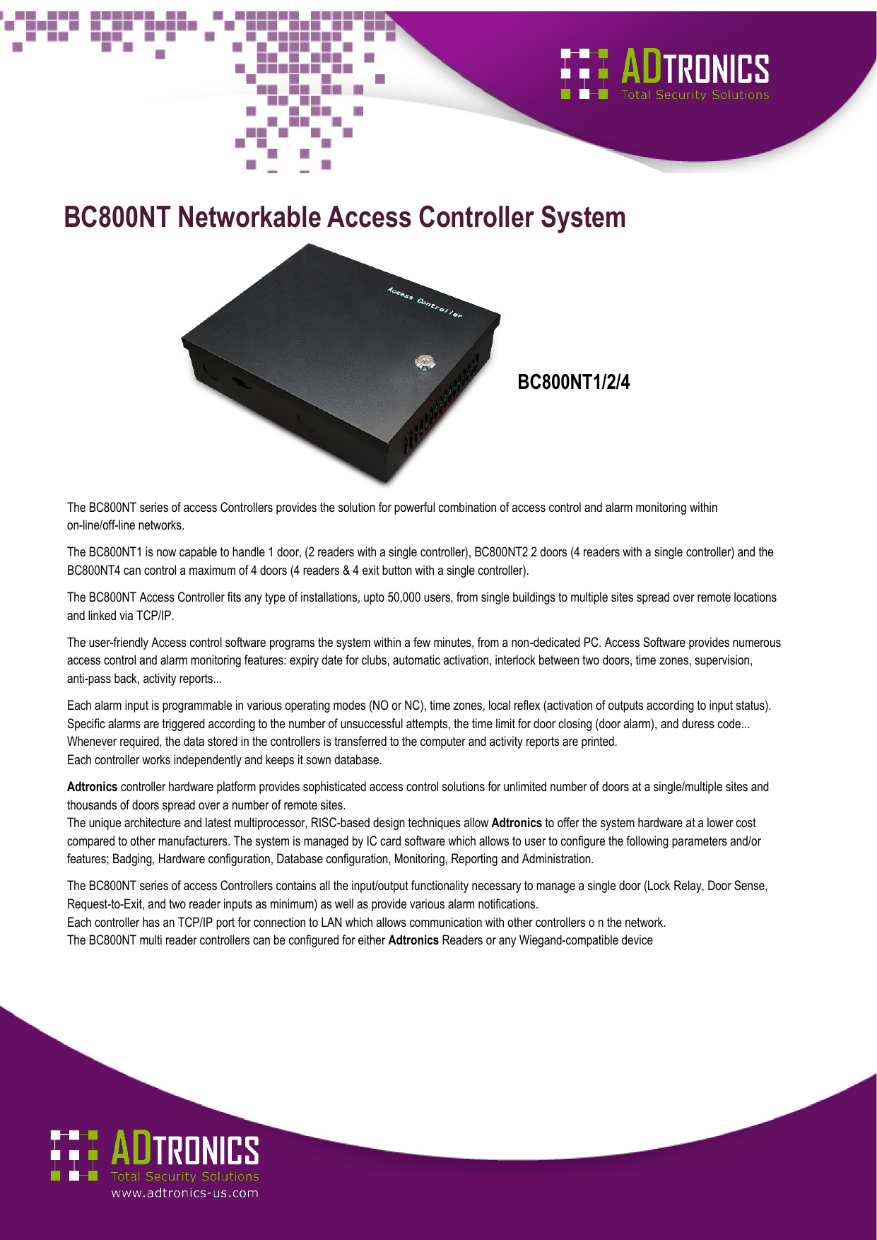 Bc800nt Networkable Access Controller System Manualzz Com