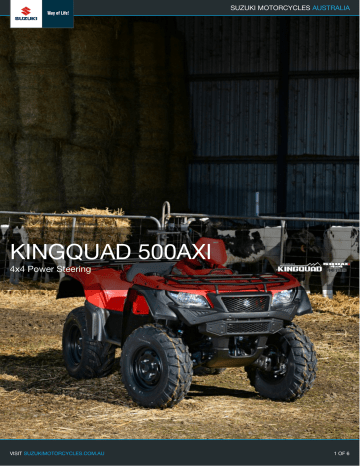 Suzuki kingquad 500axi | Manualzz