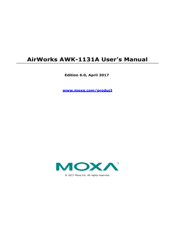 AirWorks AWK-1131A User`s Manual | Manualzz