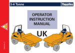 Thwaites 3-4 Tonne Dumper Operator Instruction Manual